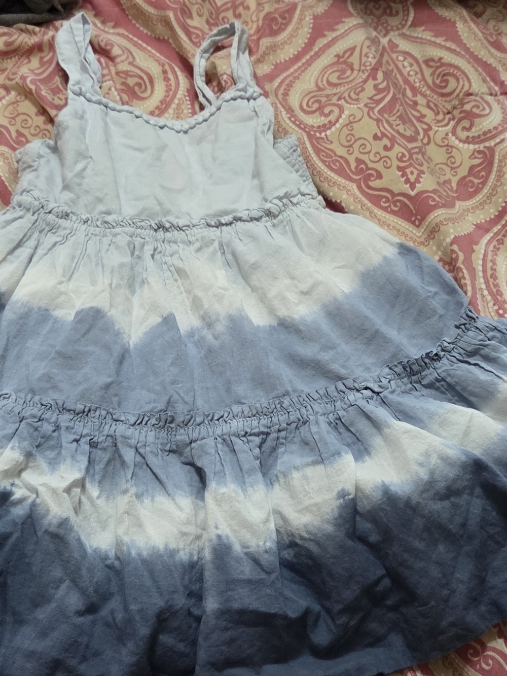 Isaac Mizrahi Girls Light Blue Tie-Dye Sundress 3t